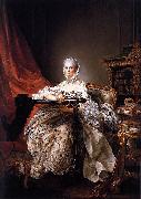 Francois-Hubert Drouais Portrait of Madame de Pompadour at her Tambour Frame Spain oil painting artist
